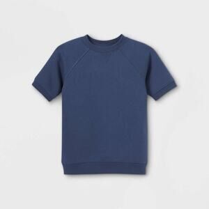 Kids' Short Sleeve Pullover Sweatshirt - Cat & Jack™ blue large 12/14